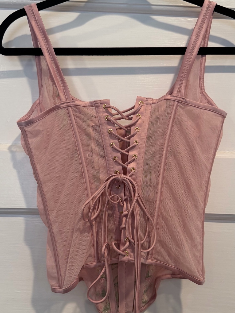 Victoria's Secret Pink Floral Embroidered Corset Top - Picture 2 of 3